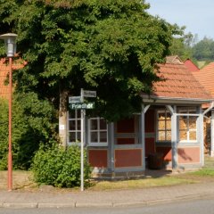 Blick auf die Bushaltestelle