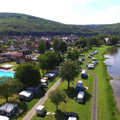 Luftaufnahme Campingplatz Gieselwerder