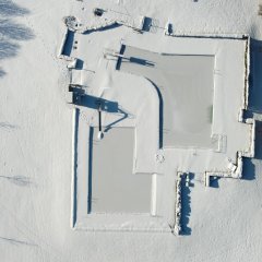 Winter Schnee Freibad Gieselwerder